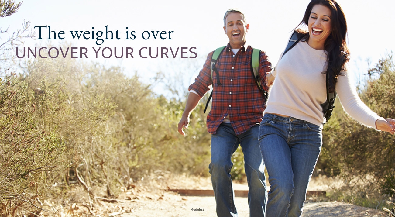 the weight is over, uncover your curves – couple hiking