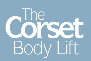 Corset Body Lift logo on blue
